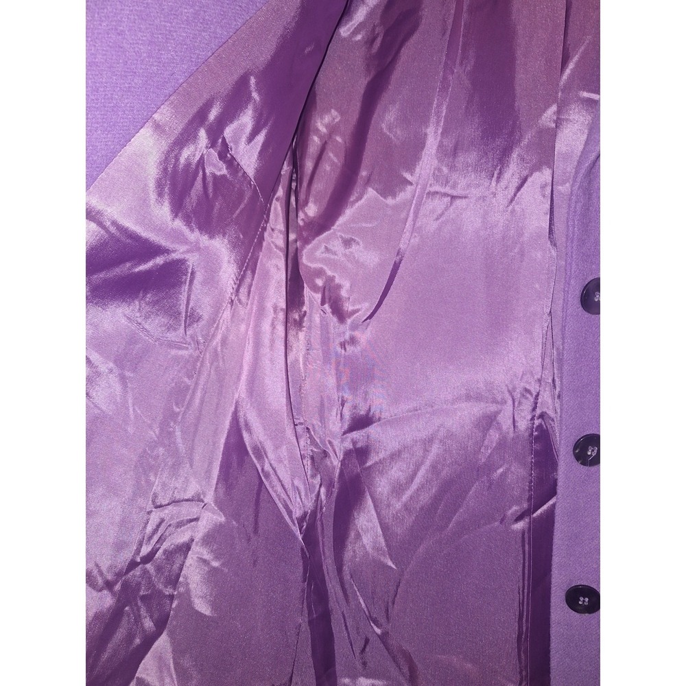 Vintage 70's Women's JRT Size 6 Wool Blend Purple Blazer Jacket Classic Timeless - Picture 5 of 8